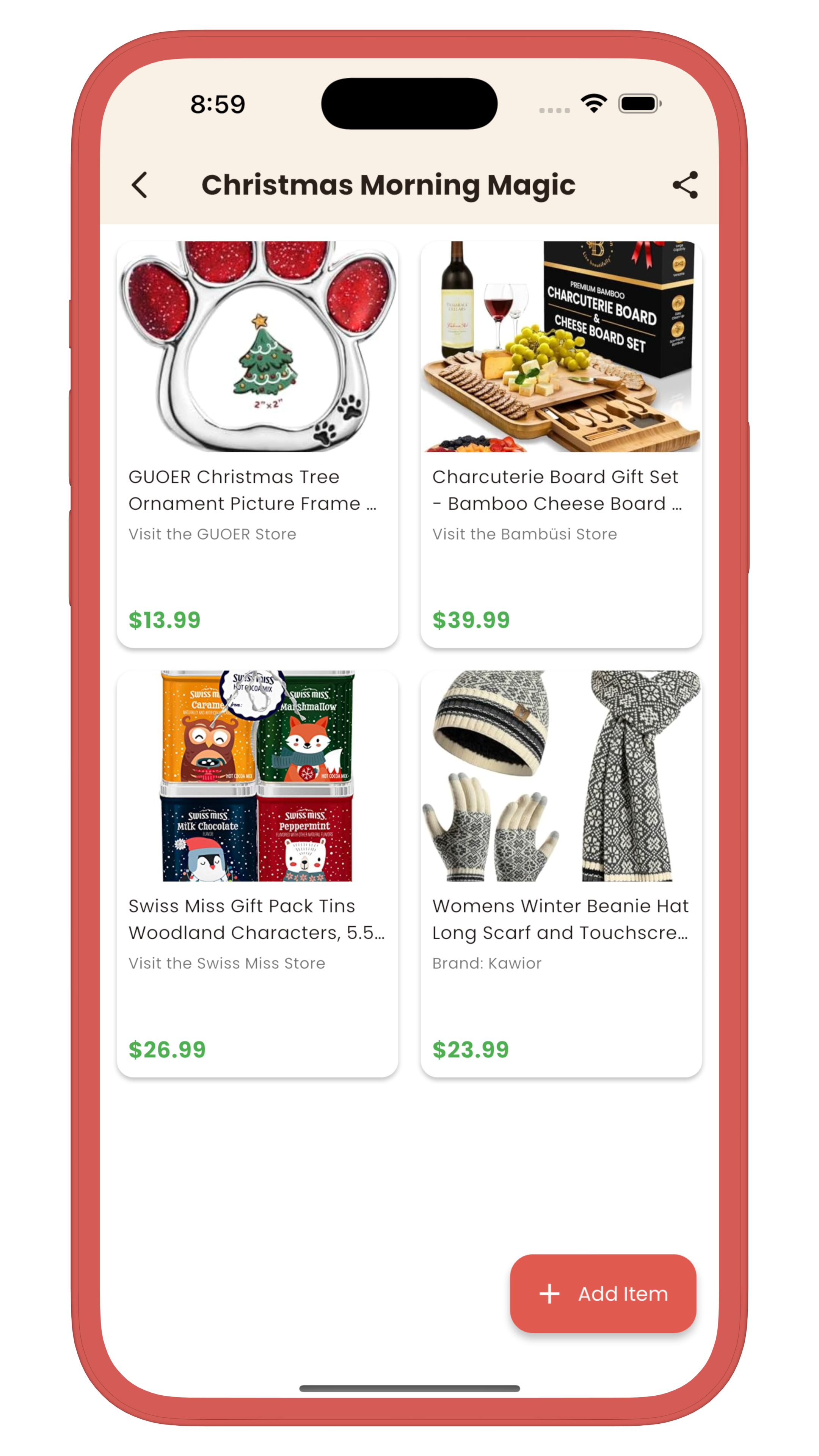 Viewing antique price information